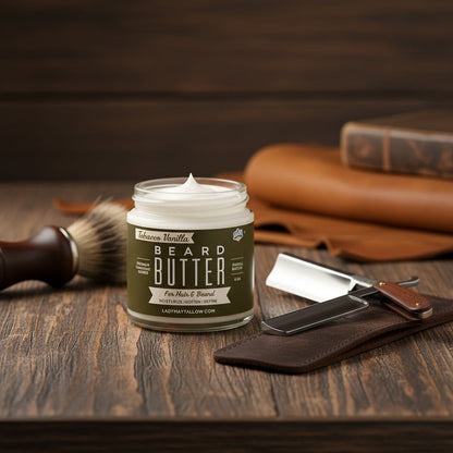 Natural Beard Butter for Men Tobacco Vanilla | All-Natural Beard & Skin Care