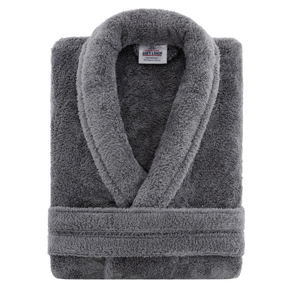 American Soft Linen Unisex Fleece Bathrobe, Super Soft, Absorbent and Fluffy - Wholesale