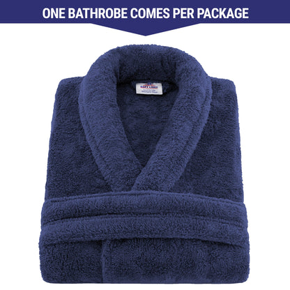 American Soft Linen Unisex Fleece Bathrobe, Super Soft, Absorbent and Fluffy - Wholesale