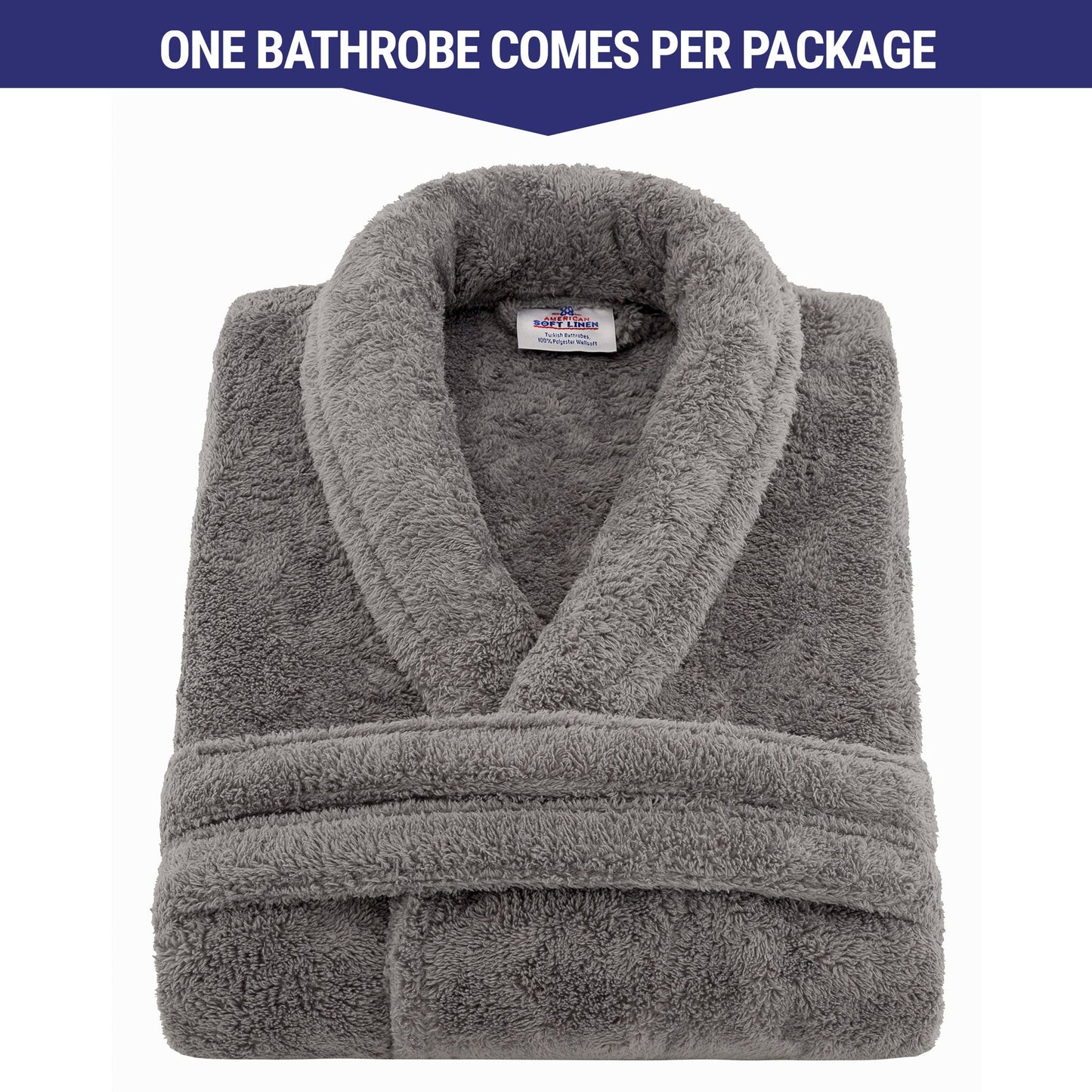 American Soft Linen Unisex Fleece Bathrobe, Super Soft, Absorbent and Fluffy - Wholesale