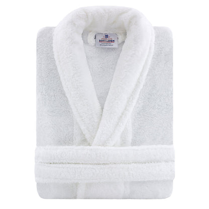 American Soft Linen Unisex Fleece Bathrobe, Super Soft, Absorbent and Fluffy - Wholesale