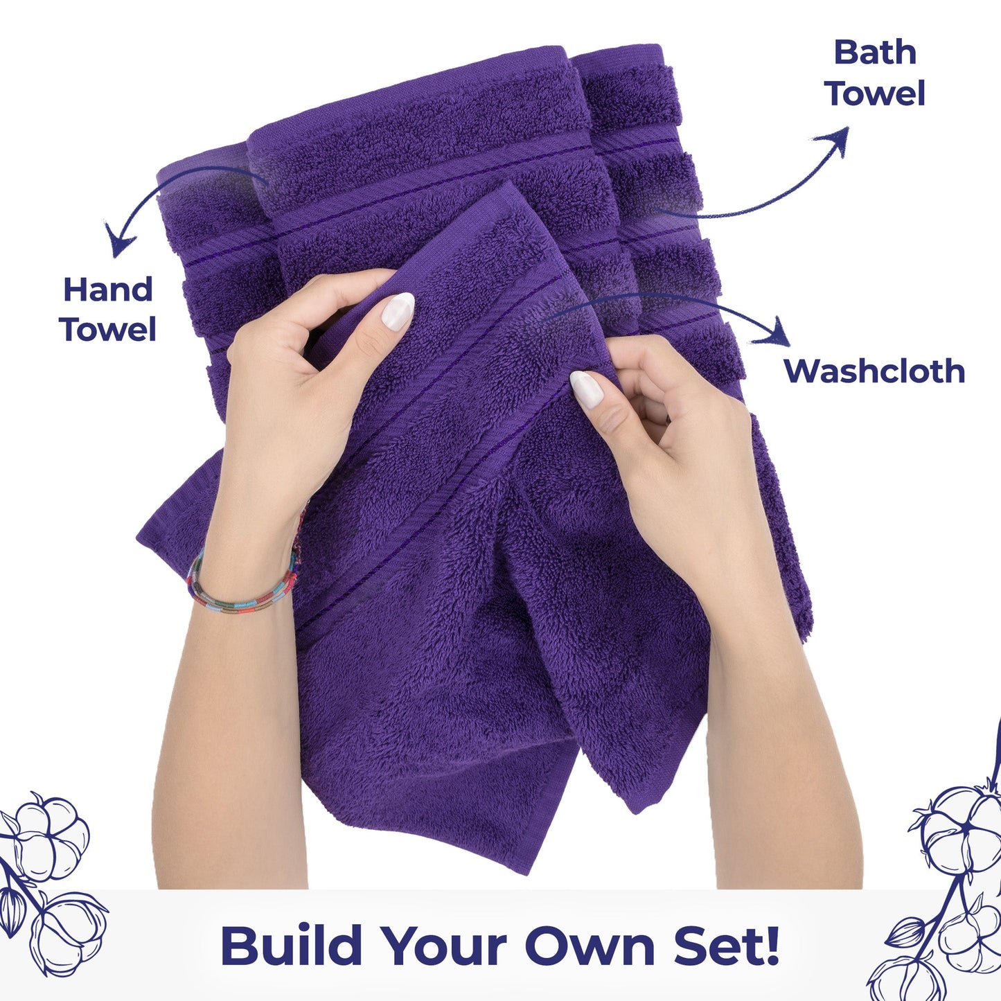 American Soft Linen Single Piece 100% Cotton Turkish Towels with 20 Different Colors, Create Your Set