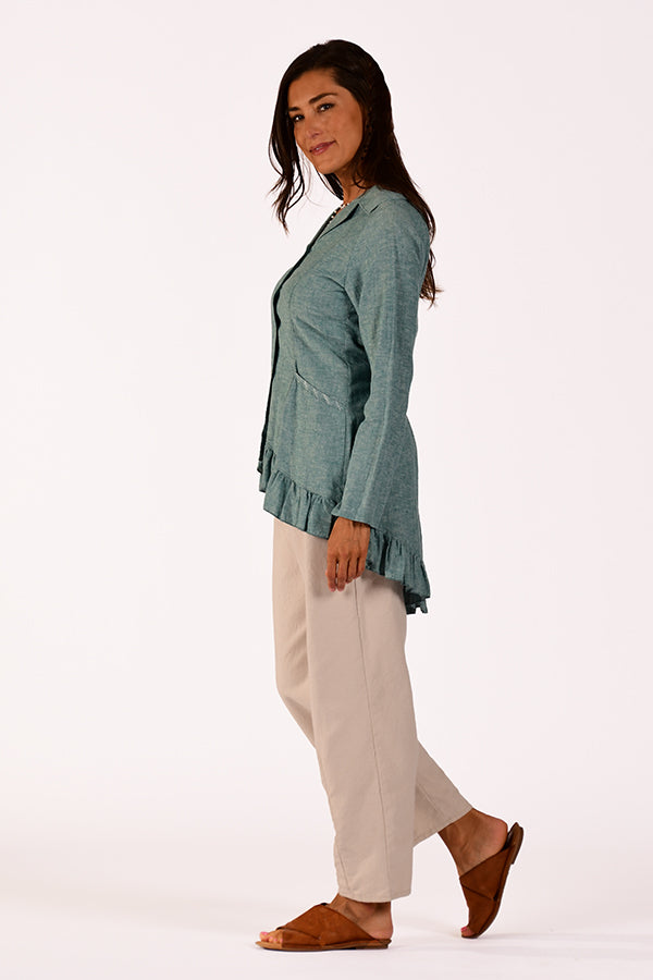 barrel leg darted pant - Homeland Harvest