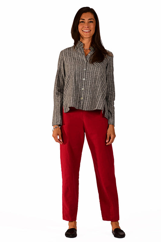 barrel leg darted pant - Homeland Harvest