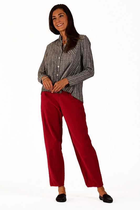 barrel leg darted pant - Homeland Harvest