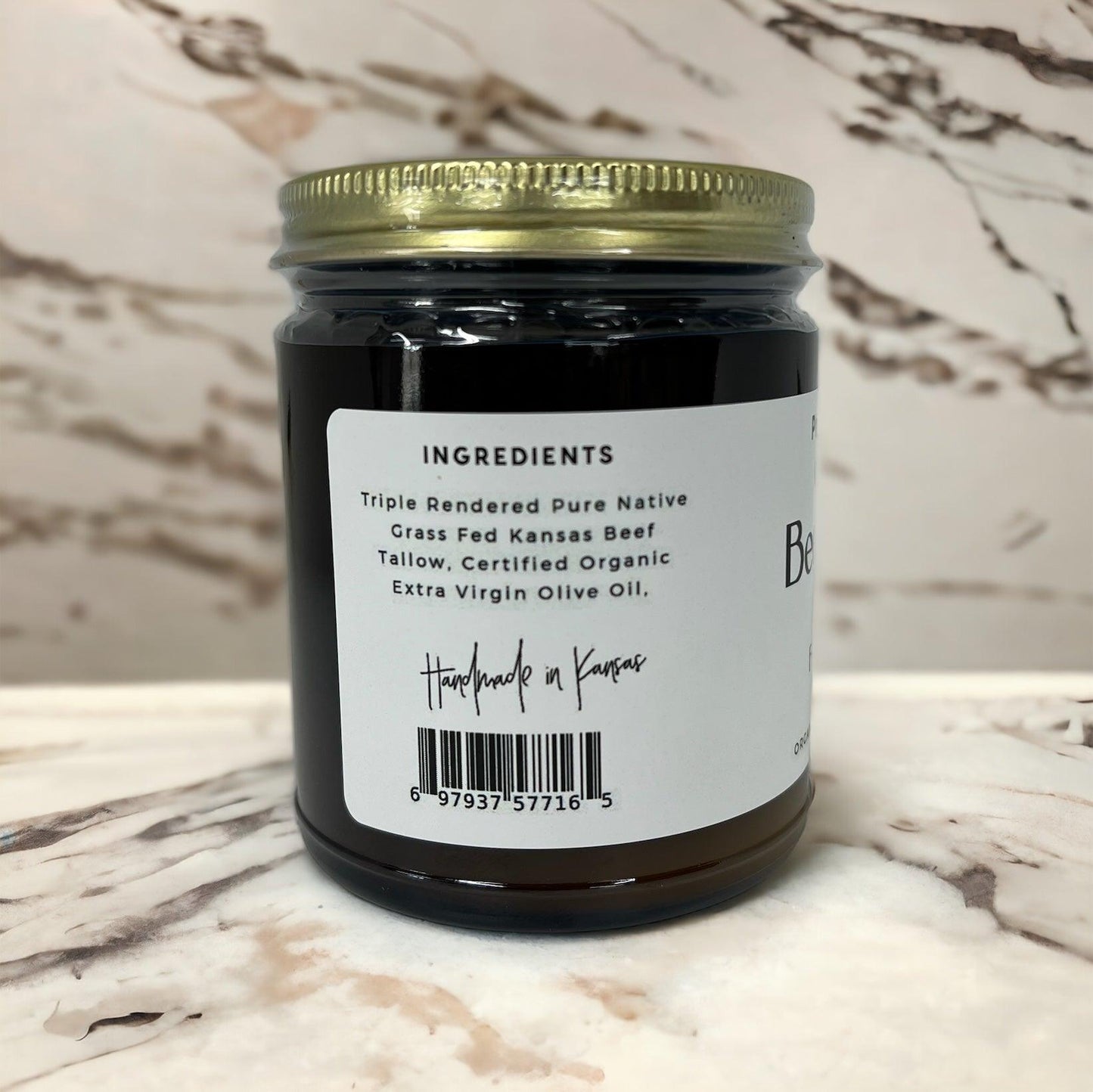 Grass Fed Beef Tallow Balm - 2 oz - Grown and Made in USA - Organic Grass Fed and Finished Tallow - Moisturizing Skin Care