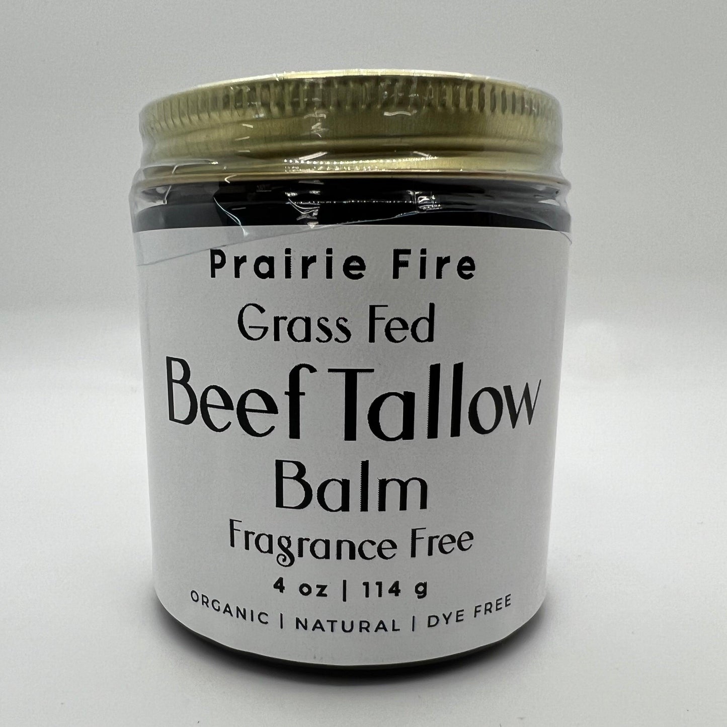 Grass Fed Beef Tallow Balm - 4 oz - Made in USA - Organic Grass Fed and Finished Tallow - Moisturizing Skin Care