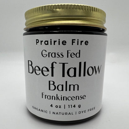 Grass Fed Beef Tallow Balm - 4 oz - Made in USA - Organic Grass Fed and Finished Tallow - Moisturizing Skin Care