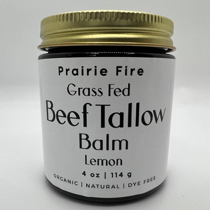 Grass Fed Beef Tallow Balm - 4 oz - Made in USA - Organic Grass Fed and Finished Tallow - Moisturizing Skin Care