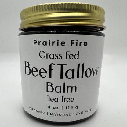 Grass Fed Beef Tallow Balm - 4 oz - Made in USA - Organic Grass Fed and Finished Tallow - Moisturizing Skin Care