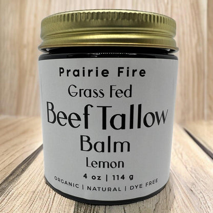 Grass Fed Beef Tallow Balm - 4 oz - Made in USA - Organic Grass Fed and Finished Tallow - Moisturizing Skin Care