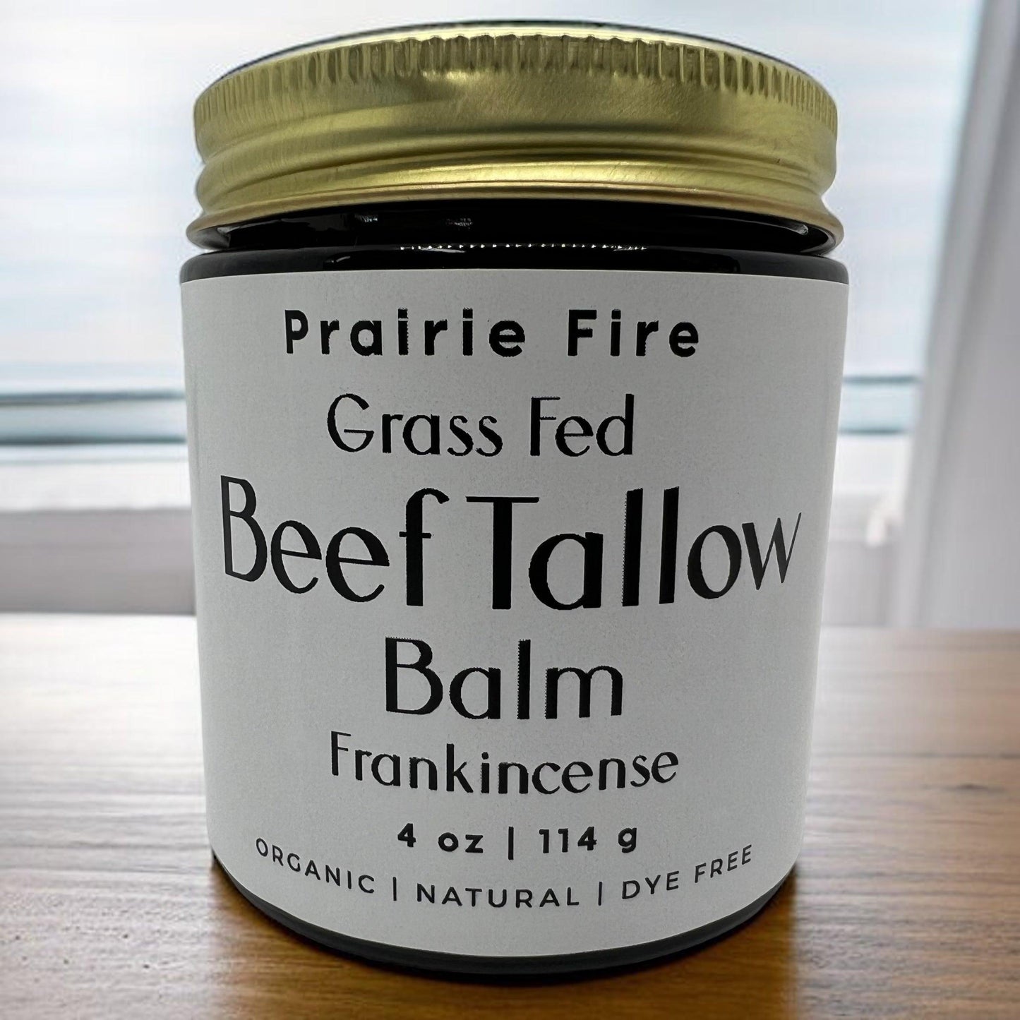 Grass Fed Beef Tallow Balm - 4 oz - Made in USA - Organic Grass Fed and Finished Tallow - Moisturizing Skin Care