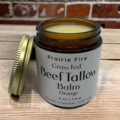 Grass Fed Beef Tallow Balm - 4 oz - Made in USA - Organic Grass Fed and Finished Tallow - Moisturizing Skin Care