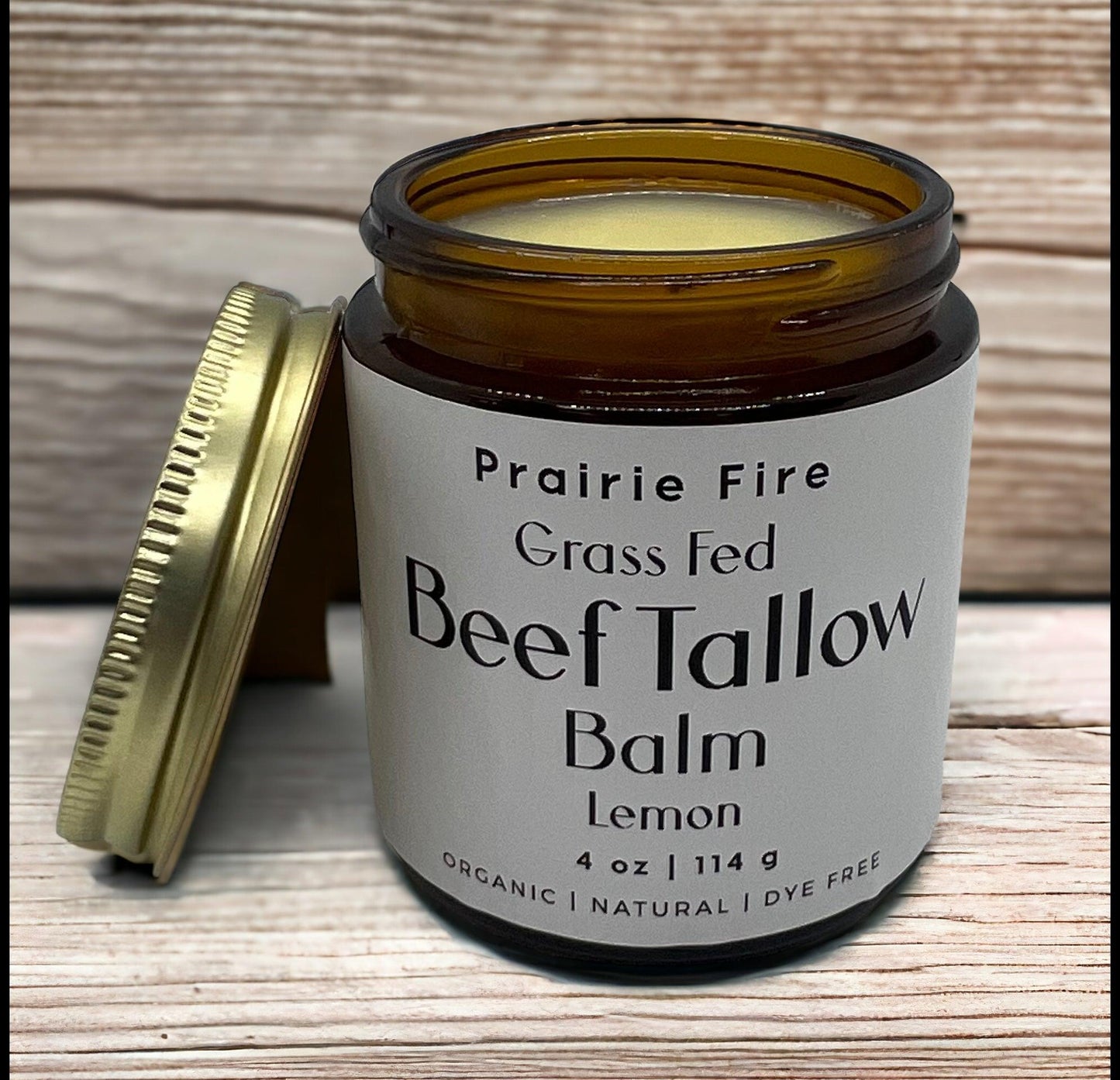 Grass Fed Beef Tallow Balm - 4 oz - Made in USA - Organic Grass Fed and Finished Tallow - Moisturizing Skin Care