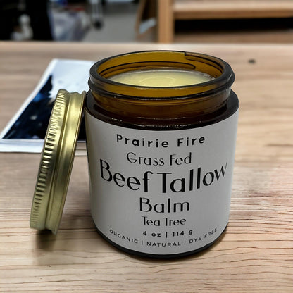 Grass Fed Beef Tallow Balm - 4 oz - Made in USA - Organic Grass Fed and Finished Tallow - Moisturizing Skin Care