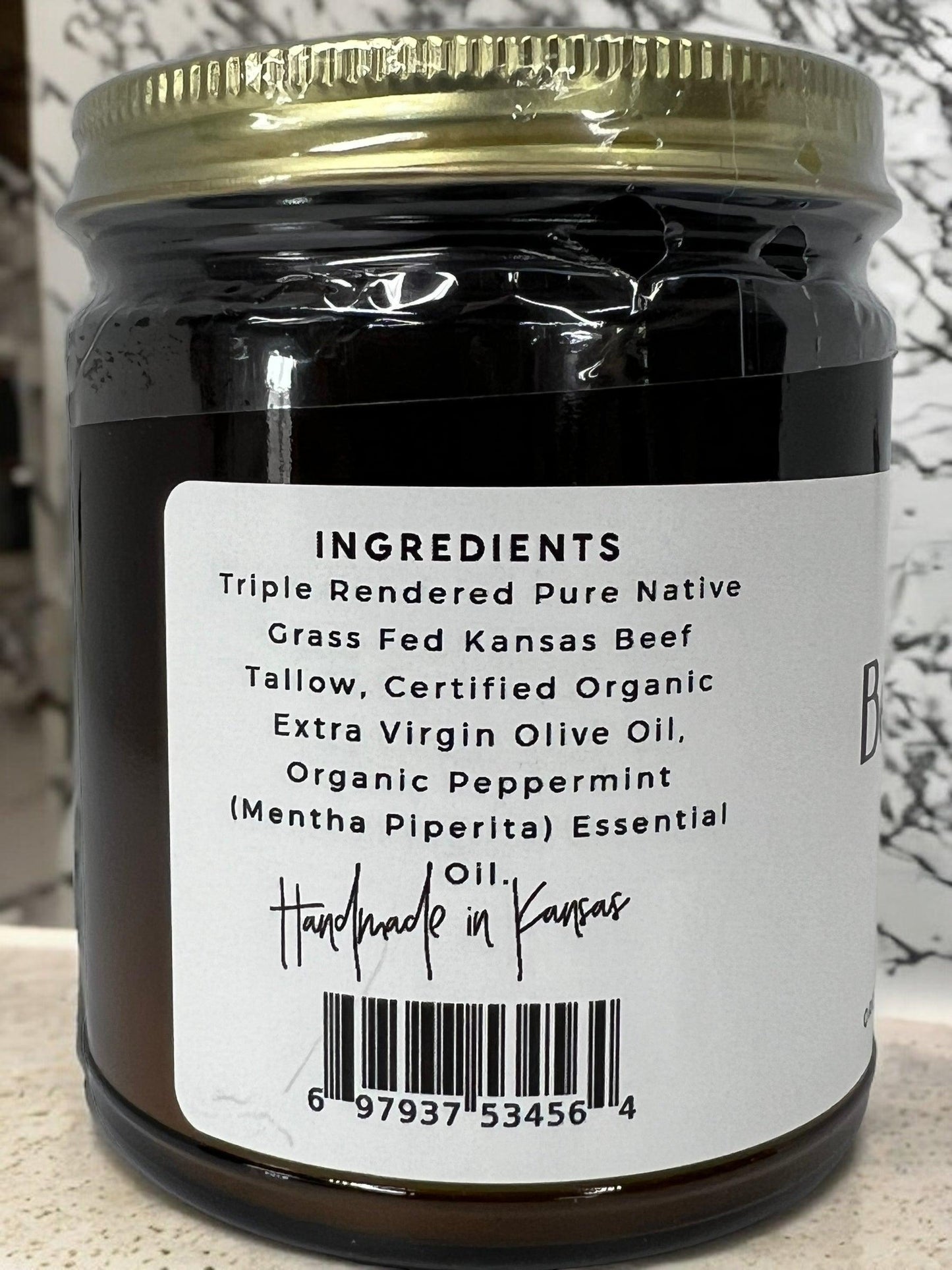 Grass Fed Beef Tallow Balm - 4 oz - Made in USA - Organic Grass Fed and Finished Tallow - Moisturizing Skin Care