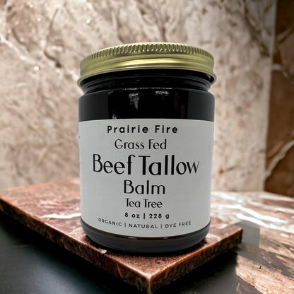 Grass Fed Beef Tallow Balm - 8 oz - Made in USA - Organic Grass Fed and Finished - Moisturizing Skin Care
