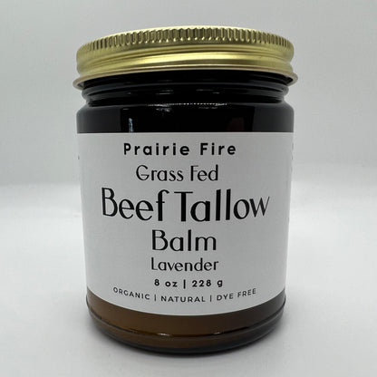 Grass Fed Beef Tallow Balm - 8 oz - Made in USA - Organic Grass Fed and Finished - Moisturizing Skin Care