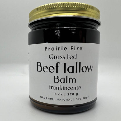 Grass Fed Beef Tallow Balm - 8 oz - Made in USA - Organic Grass Fed and Finished - Moisturizing Skin Care