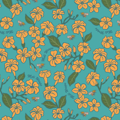 Beeswax Food Wrap - Puakenikeni Print - Homeland Harvest