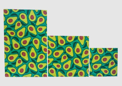 Beeswax Food Wrap - Avocado Print - Homeland Harvest