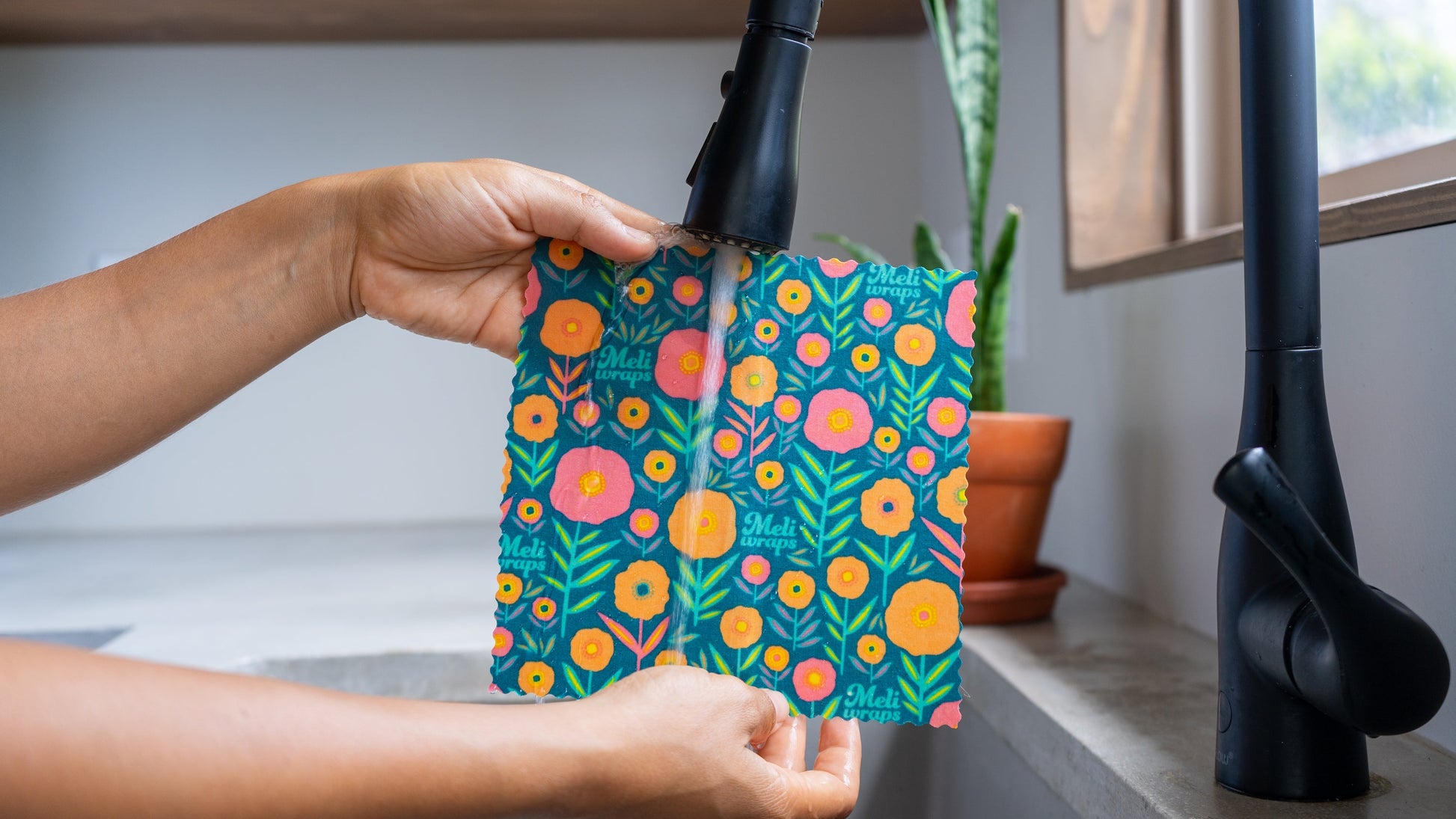 Beeswax Food Wrap - Fall Bloom Print - Homeland Harvest