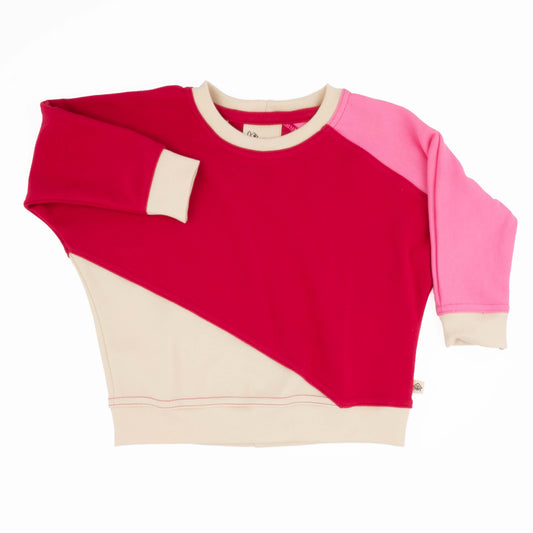 Big Kid Diagonal Colorblock Sweatshirt - Homeland Harvest