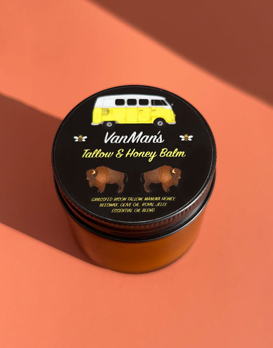 VanMan's Bison Tallow & Honey Balm - 2 oz *No Essential Oils* - Homeland Harvest