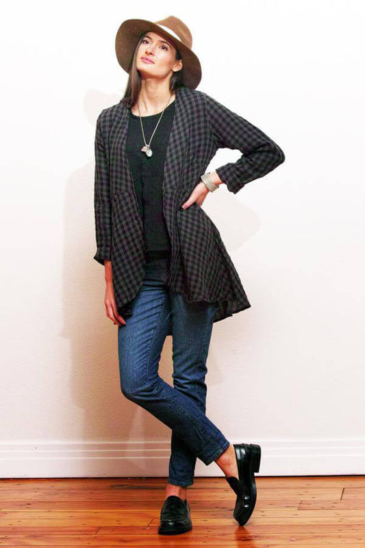 open front linen cardigan - Homeland Harvest