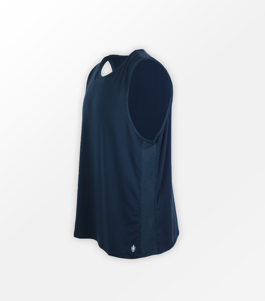 Eucalyptus Performance Tank - Navy - Homeland Harvest
