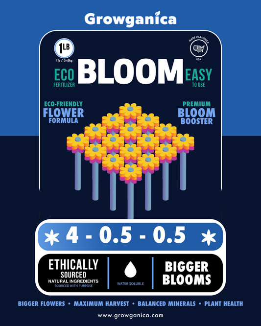 Growganica Bloom Organic Living Soil Plant Food | Bigger Flowers for Maximum Harvest Fertilizer