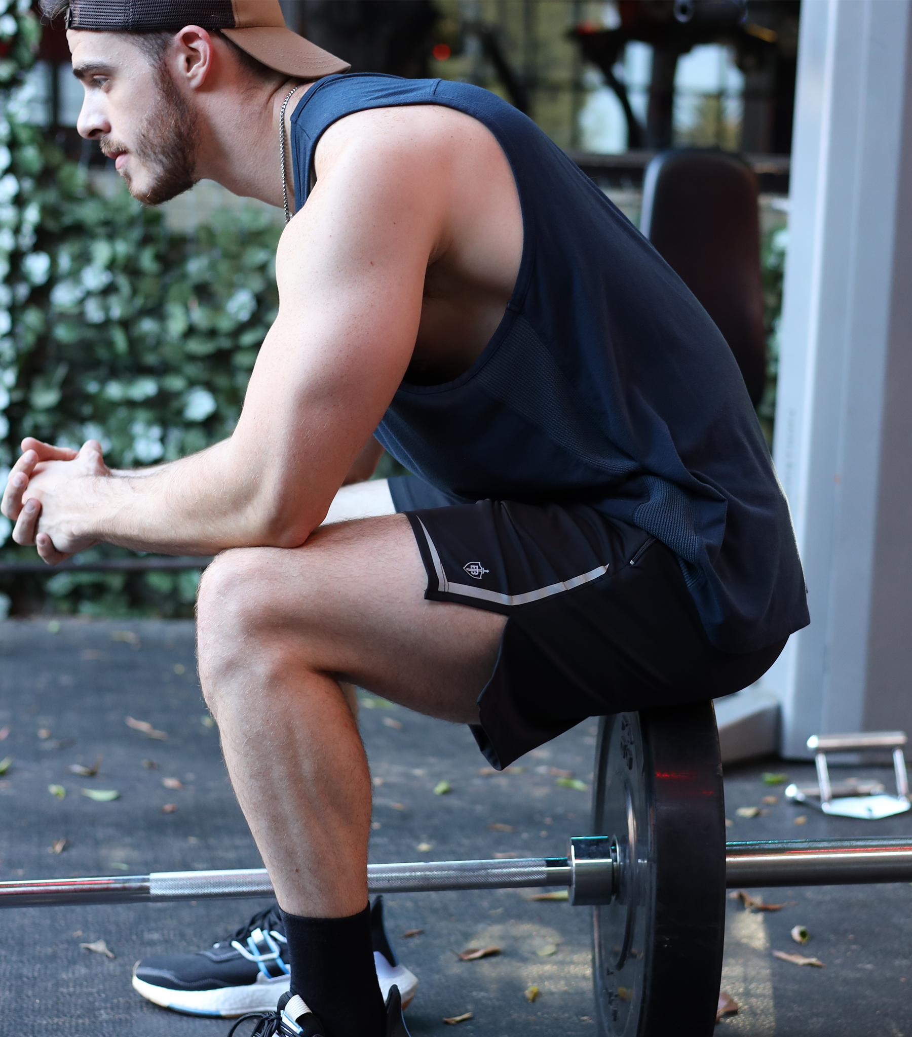 Eucalyptus Performance Tank - Navy - Homeland Harvest