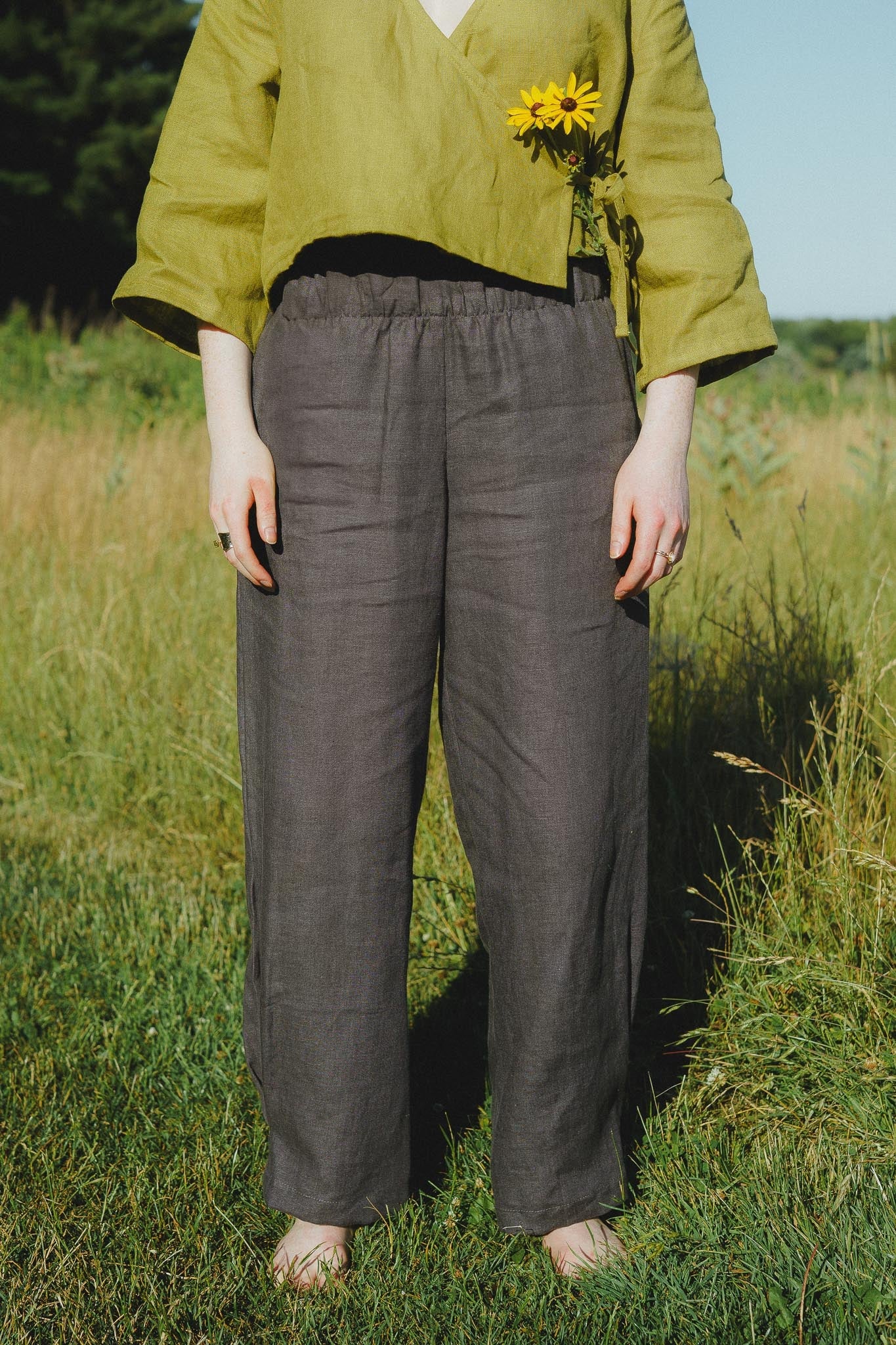 Crescent Moon Pants (Updated) in Stone