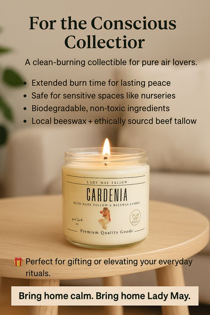 All-Natural DeluxeTallow Skin care and Candle Set Premium Quality All Natural Gift Box by The Lady May