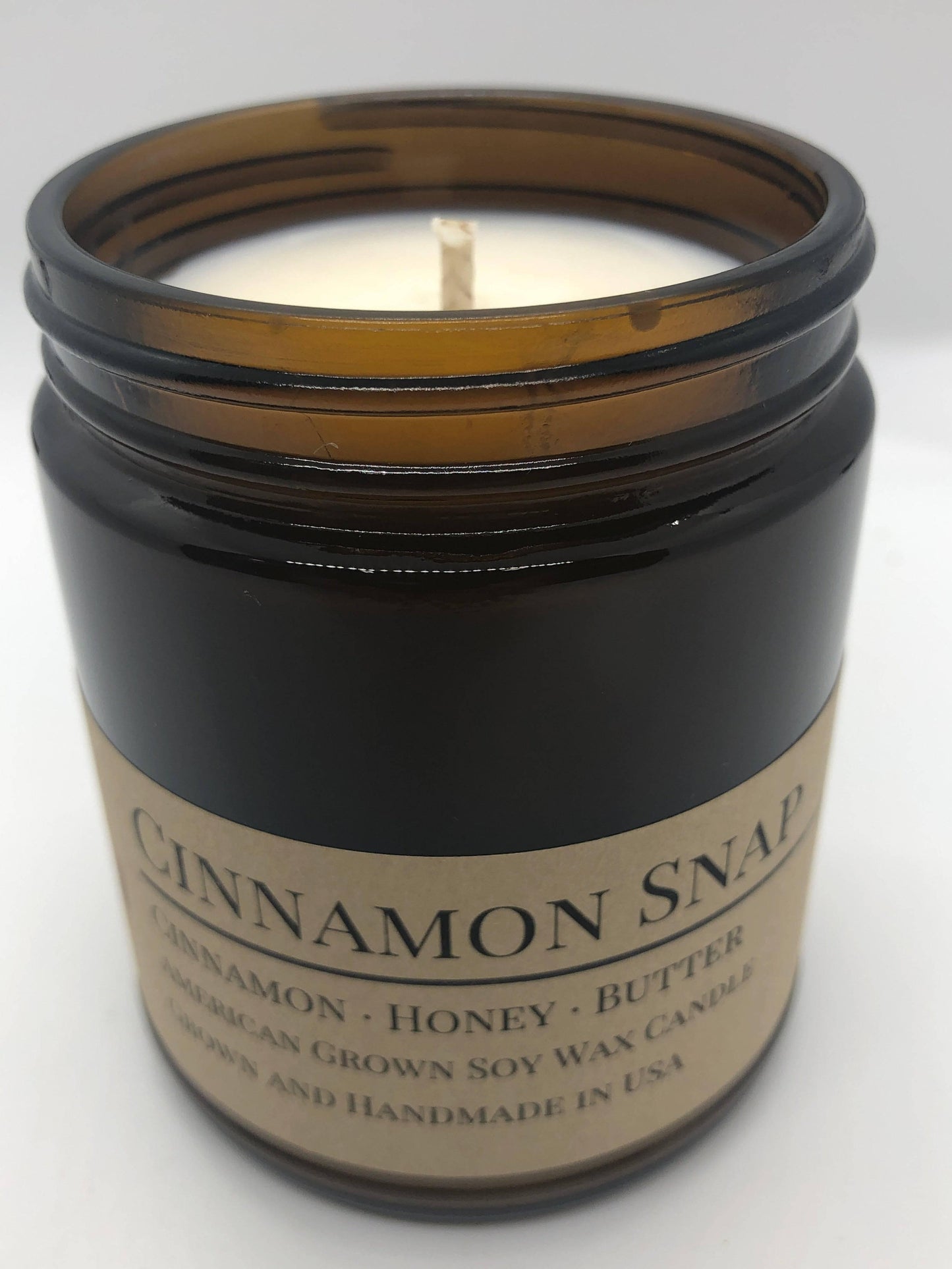 Cinnamon Snap Soy Wax Candle | 9 oz Amber Apothecary