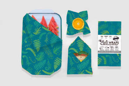 Beeswax Food Wrap - Fern Print - Homeland Harvest