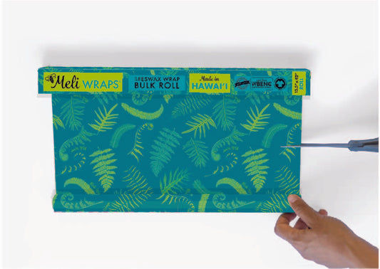 Beeswax Wrap Bulk Roll - Fern Print - Homeland Harvest