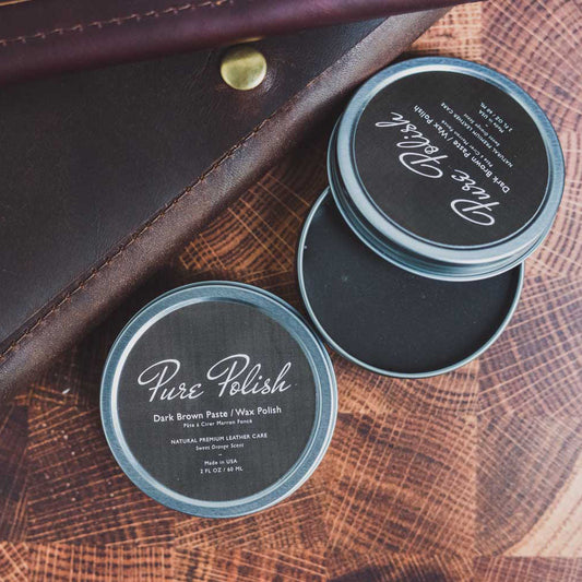 Dark Brown Shoe Polish Paste / Wax - Homeland Harvest