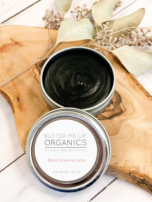 Organic Black Drawing Salve / Bee Stings / Rashes / Skin Ailments / Organic Skincare - Homeland Harvest
