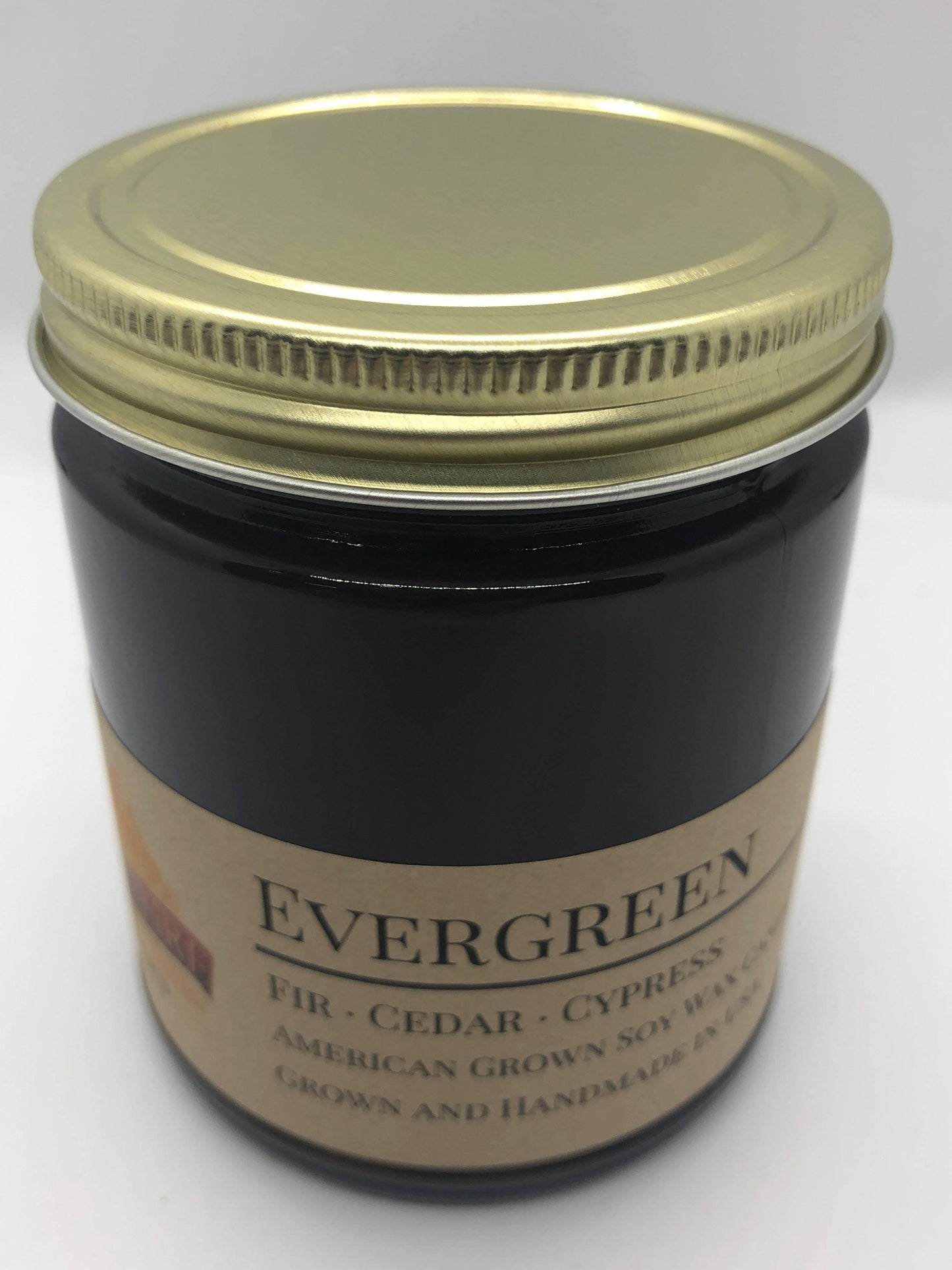Evergreen Soy Wax Candle | 9 oz Amber Apothecary Jar