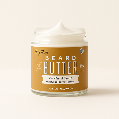 Bay Rum Beard & Body Butter for Men | Natural Tallow Moisturizer
