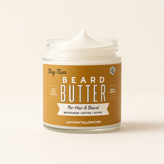 Bay Rum Beard & Body Butter for Men | Natural Tallow Moisturizer