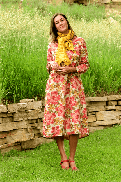 floral linen dress - Homeland Harvest