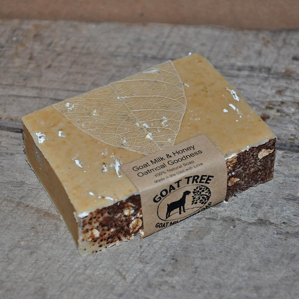 Goat Milk & Honey Oatmeal Goodness Soap, Unscented - Homeland Harvest