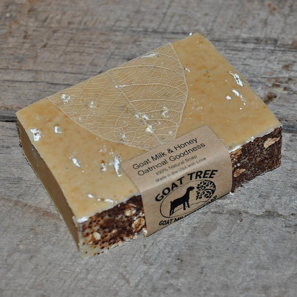 Goat Milk & Honey Oatmeal Goodness Soap, Unscented - Homeland Harvest