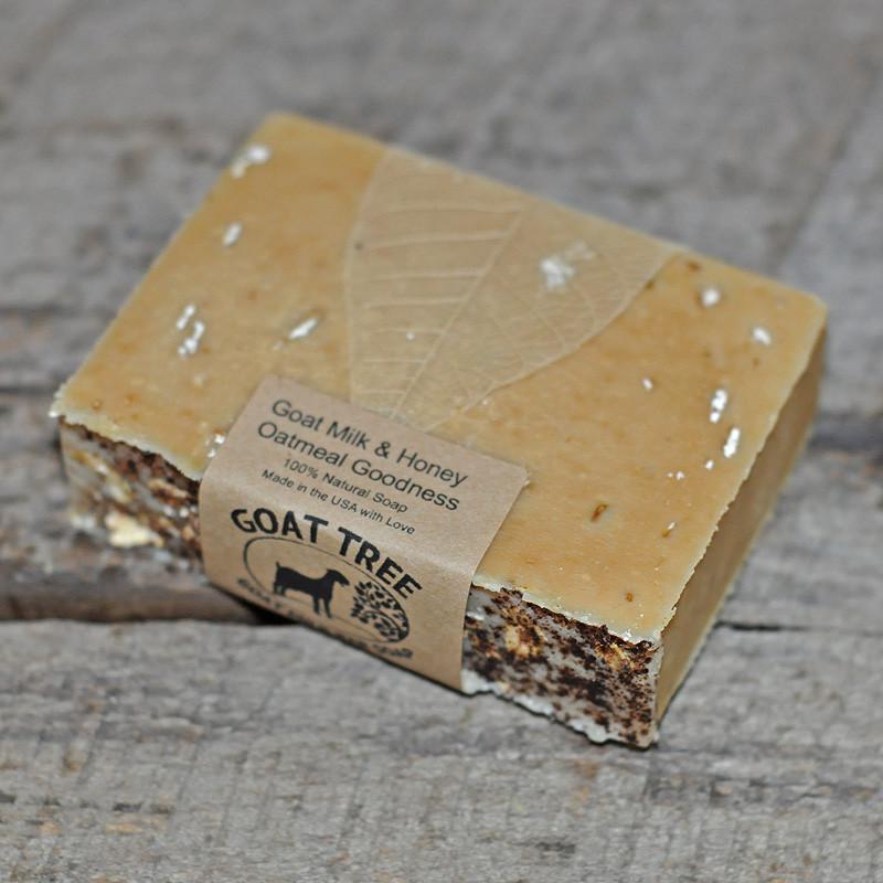 Goat Milk & Honey Oatmeal Goodness Soap, Unscented - Homeland Harvest