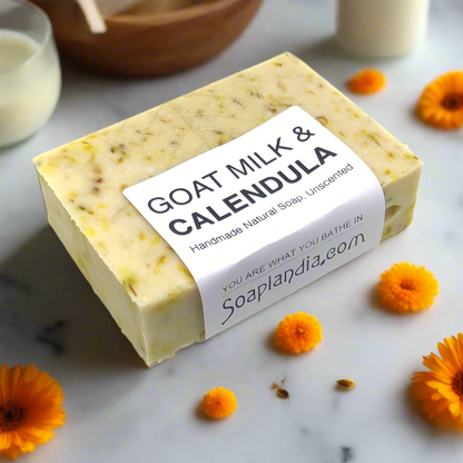 Goat Milk & Calendula Tea Soap, Unscented - Homeland Harvest