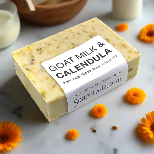 Goat Milk & Calendula Tea Soap, Unscented - Homeland Harvest