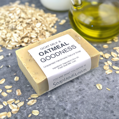 Goat Milk & Oatmeal Bar Soap, Unscented - Homeland Harvest