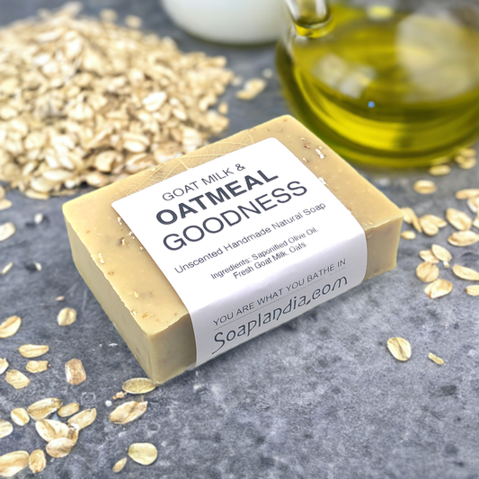 Goat Milk & Oatmeal Bar Soap, Unscented - Homeland Harvest